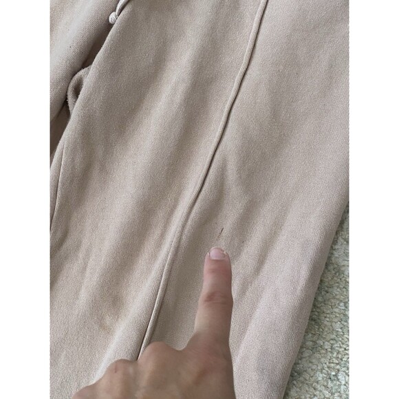 Daily Drills 100% Cotton Size XS/S Womens Wide Leg Tan High Waisted Sweatpants - Picture 5 of 11